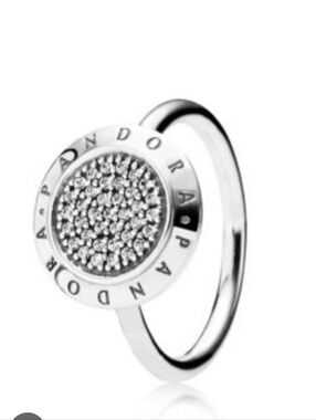 Pandora Logo Pave Ring Size 7